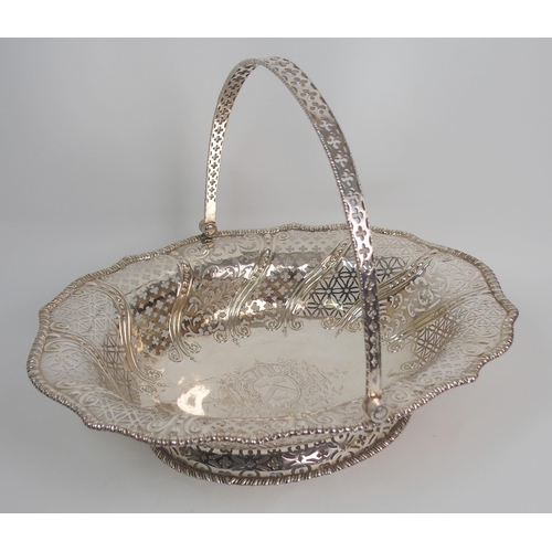 277 - An early George III silver swing handled basket