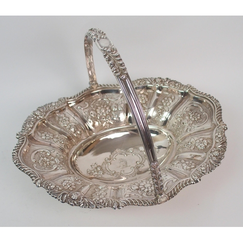 278 - A George IV silver swing handled basket