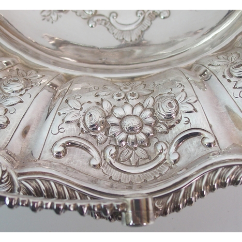 278 - A George IV silver swing handled basket