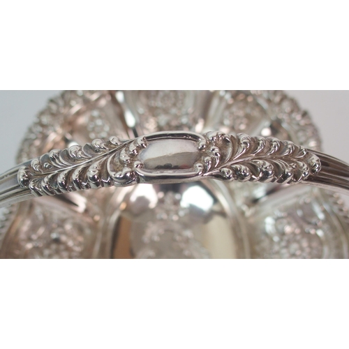 278 - A George IV silver swing handled basket