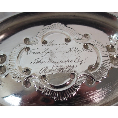 278 - A George IV silver swing handled basket