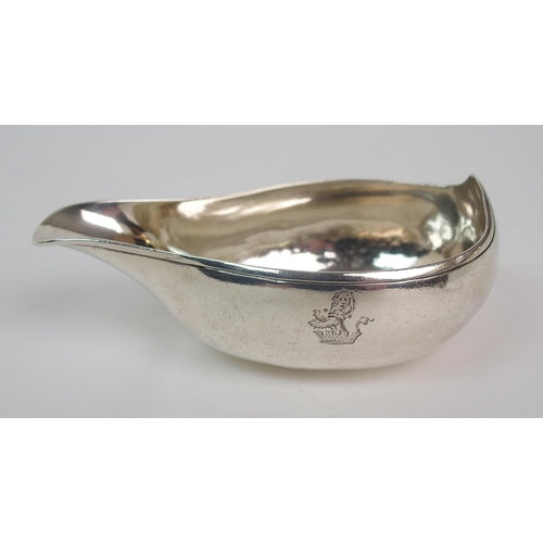 281 - An 18th Century silver pap boat