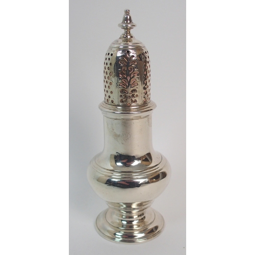 286 - An 18th Century silver sugar castor