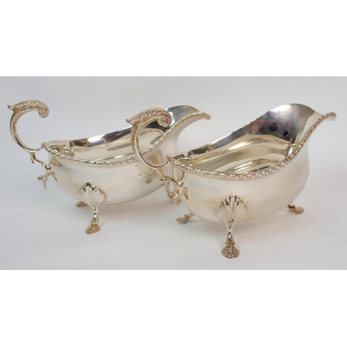 288 - A pair of silver sauceboats