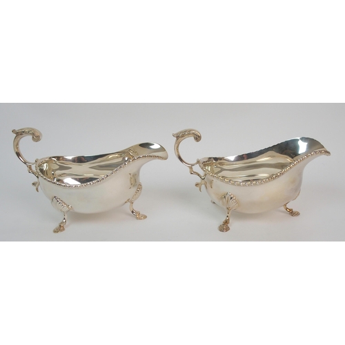 288 - A pair of silver sauceboats