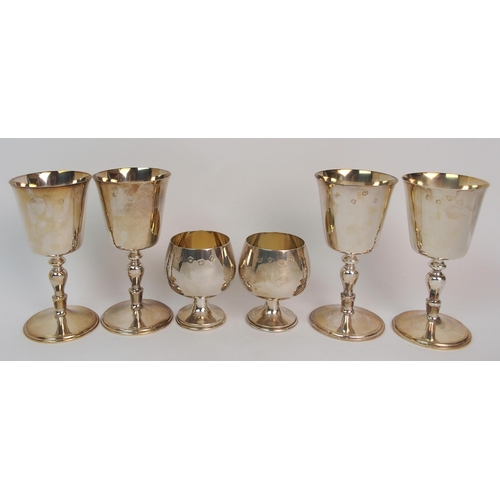 290 - A set of four wine goblets