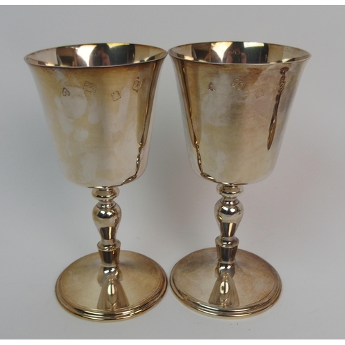 290 - A set of four wine goblets