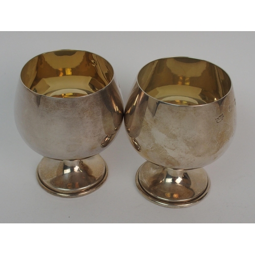 290 - A set of four wine goblets