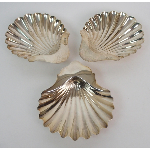 291 - A pair of silver butter dishes