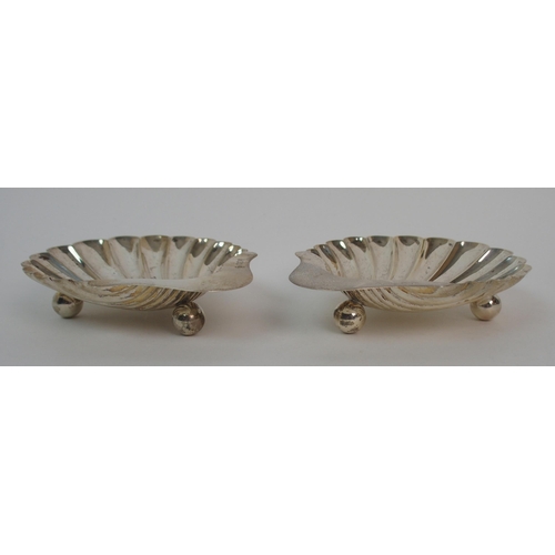 291 - A pair of silver butter dishes