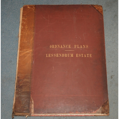 386 - A bound volume of Ordnance Plans for the Lessendrum Estate