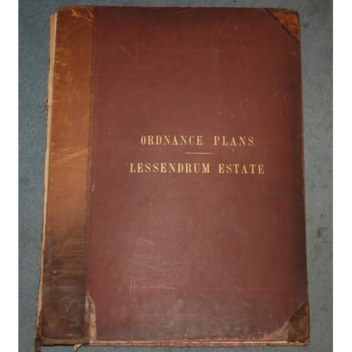 386 - A bound volume of Ordnance Plans for the Lessendrum Estate