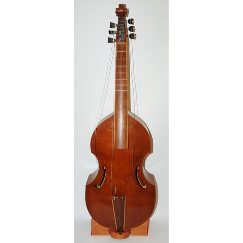 389 - A 20th Century viola da gamba  by and labelled Wolfgang Uebel  Celle  Germany 1975