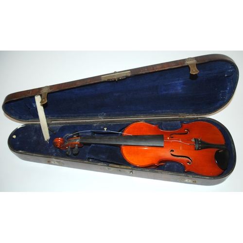 398 - A two-piece violin