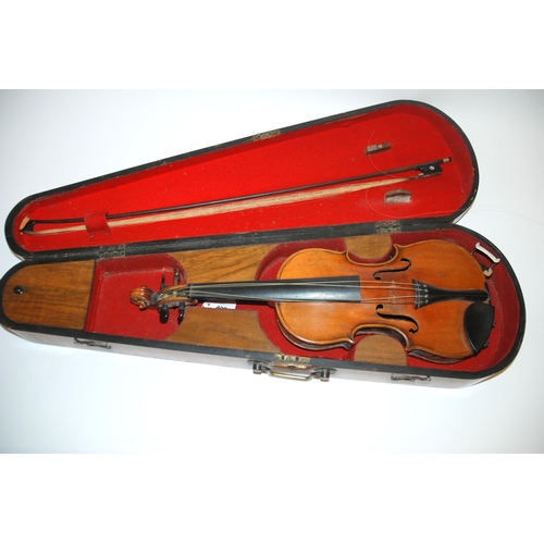 400 - An early two-piece half violin