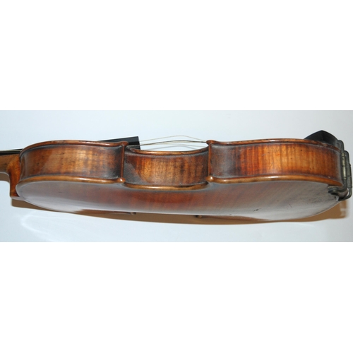 400 - An early two-piece half violin