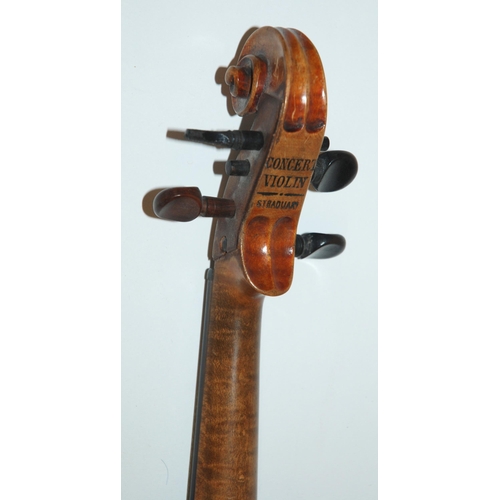 400 - An early two-piece half violin