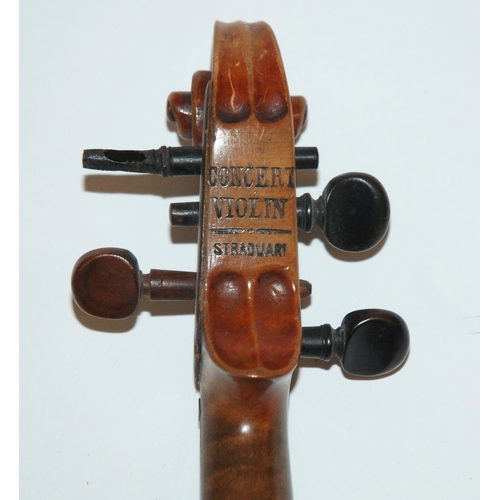 400 - An early two-piece half violin