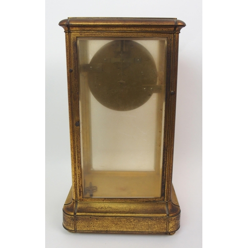 550 - A 19th Century four glass gilded mantle clock