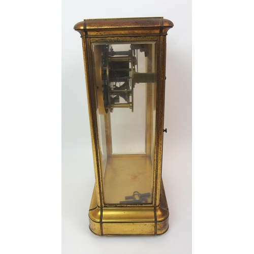 550 - A 19th Century four glass gilded mantle clock