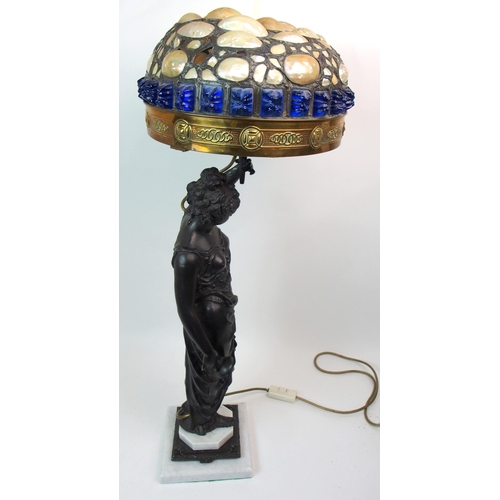 553 - A spelter figural lamp