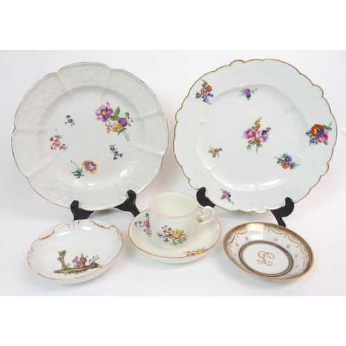 574 - A collection of 18th Century continental porcelain