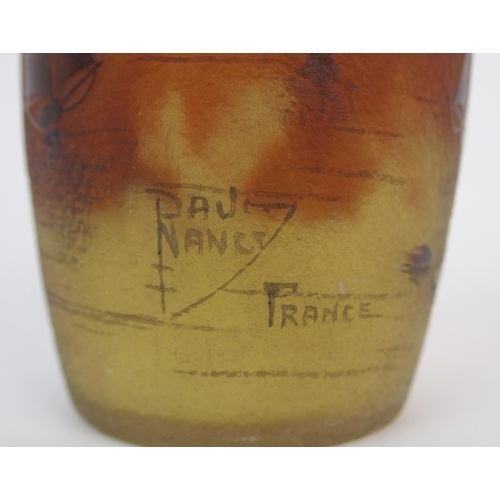 652 - A Daum Nancy glass vase