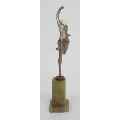 653 - JOSEF LORENZL (1892-1950) An ivory and cold painted bronze figure