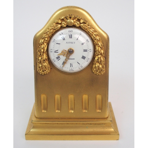 654 - A 19th Century gilt bronze desk clock by Asprey