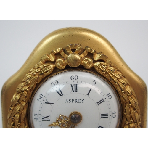 654 - A 19th Century gilt bronze desk clock by Asprey