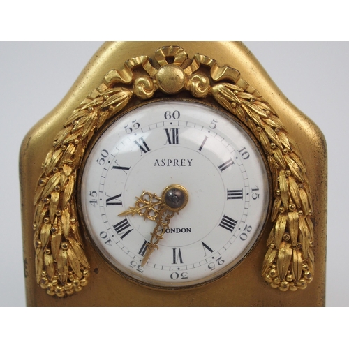 654 - A 19th Century gilt bronze desk clock by Asprey