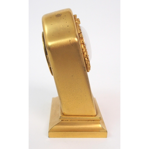 654 - A 19th Century gilt bronze desk clock by Asprey