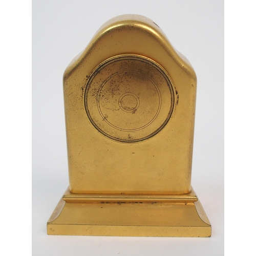 654 - A 19th Century gilt bronze desk clock by Asprey