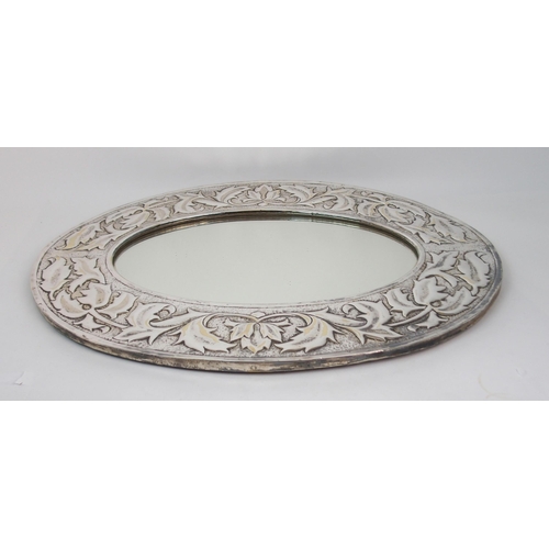 661 - A Glasgow School Arts and Crafts silver-plated mirror