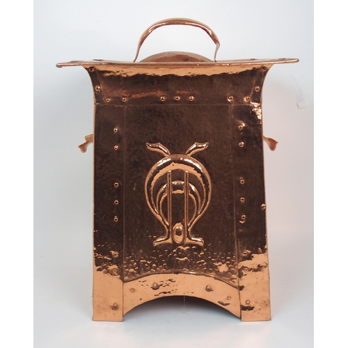 662 - An Arts and Crafts copper coal box