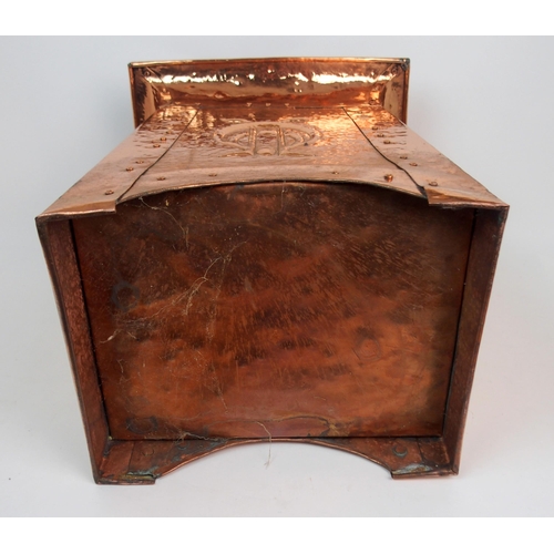 662 - An Arts and Crafts copper coal box