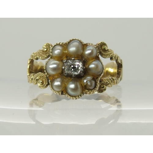 704 - A Victorian mourning ring