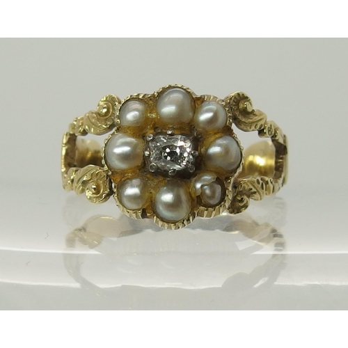 704 - A Victorian mourning ring