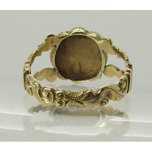 704 - A Victorian mourning ring