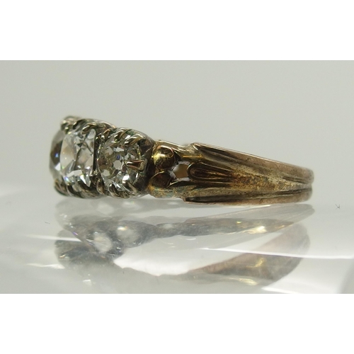 708 - A five stone old cushion cut diamond ring