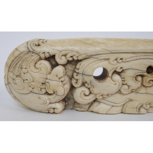 9 - An unusual marine ivory bracket