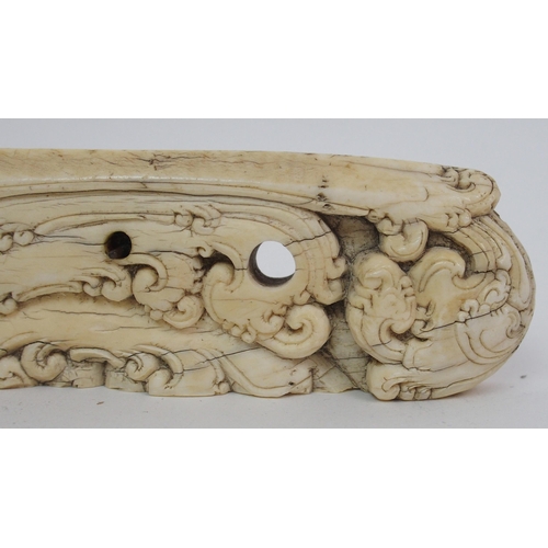 9 - An unusual marine ivory bracket