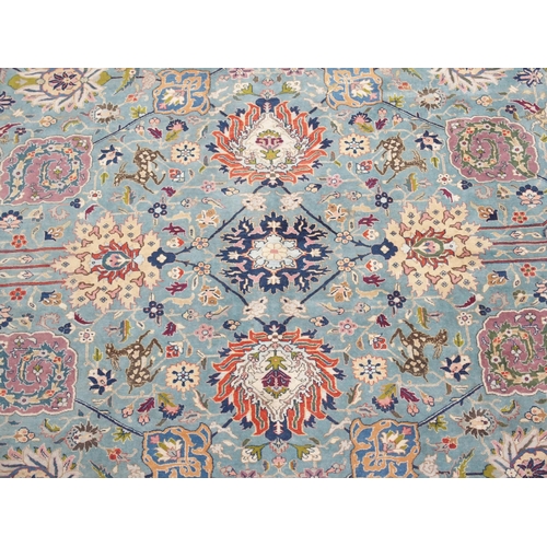 994 - A light blue ground early 20th Century Benlian rug