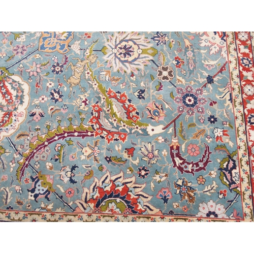 994 - A light blue ground early 20th Century Benlian rug