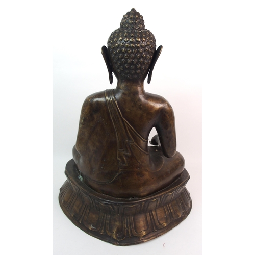 51 - A BRONZED MODEL OF BUDDHA