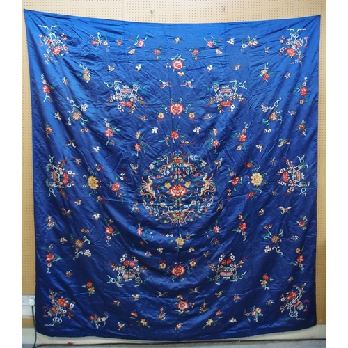 63 - A CHINESE SILK THROW