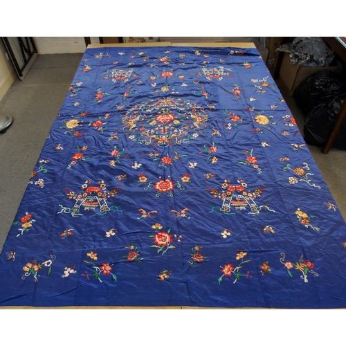 63 - A CHINESE SILK THROW