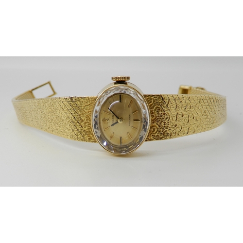 664 - AN 18CT GOLD LADIES VINTAGE ROLEX PRECISION WRISTWATCH