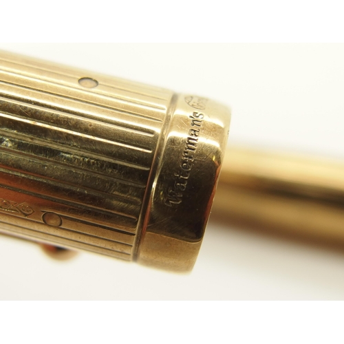 670 - A 9CT GOLD WATERMAN'S IDEAL FOUNTAIN PEN