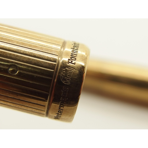 670 - A 9CT GOLD WATERMAN'S IDEAL FOUNTAIN PEN